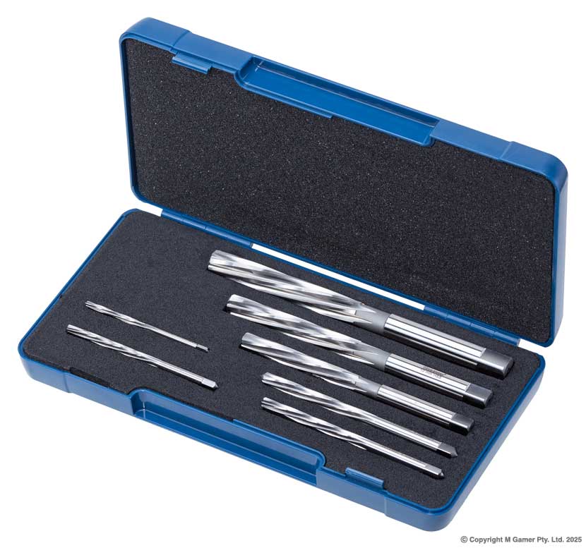 7 Piece Spiral flute Chucking Reamer Set - 3-12mm